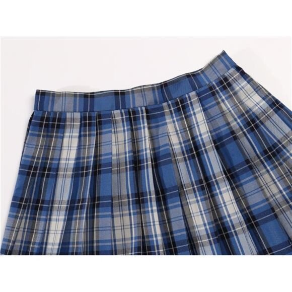 Girls Plaid Pleated School Uniform Skirts Women Short Mini Cosplay Costumes - Picture 2 of 7